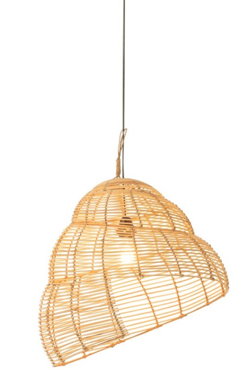 J-Line Hanging lamp Snail - bamboo - natural