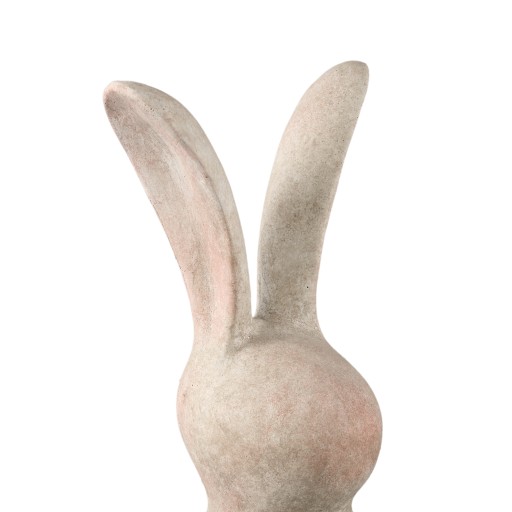 Remy Cream Cement Rabbit Head Shaped Statue L