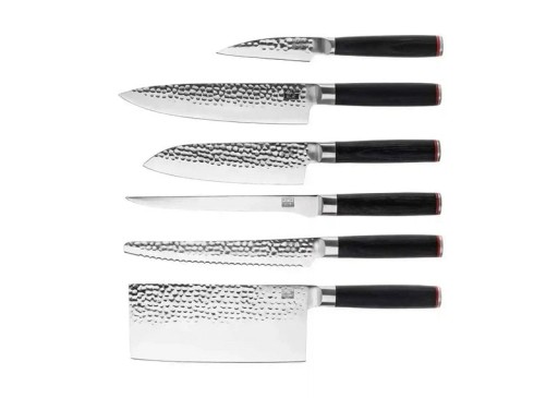 Complete Messenset - 6-delig | Schilmes, Santoku, Chefmes, Fileermes, Broodmes, Chinese Hakbijl