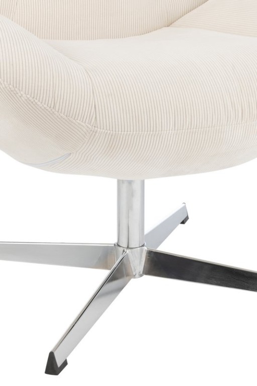 J-Line Lounge chair Chill Metal/Plywood Cream/Silver