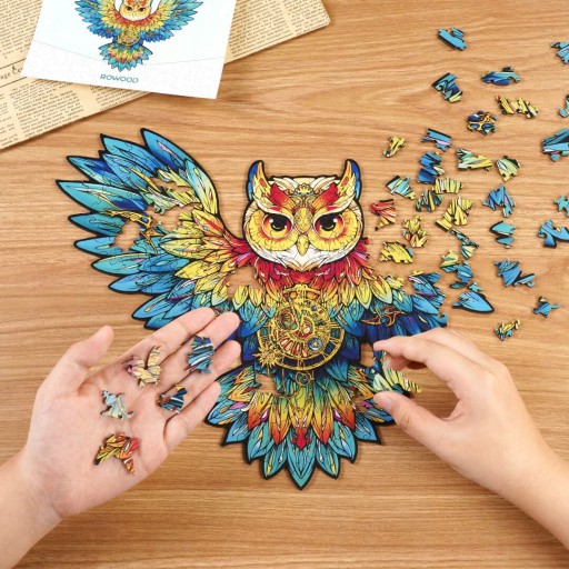 Houten Legpuzzel, Rowood, Paradise, Owl, TA004, 36,8x27,5cm