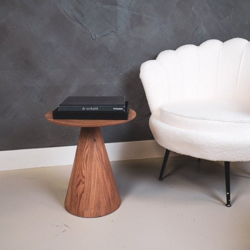 Side Table - Round - MDF - Natural - 40x40x44cm