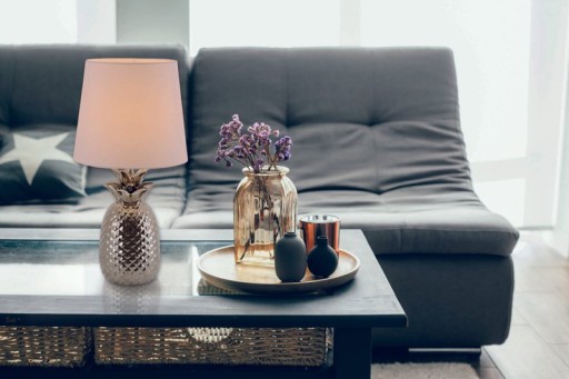 Ceramic table lamp "pineapple", ceramic table lamp with chrome-colored glaze and white fabric screen, with E14 socket, for dining room, living room, hallway or office, 45 cm high