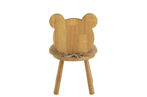 J-Line chair Child Bear - wood - natural