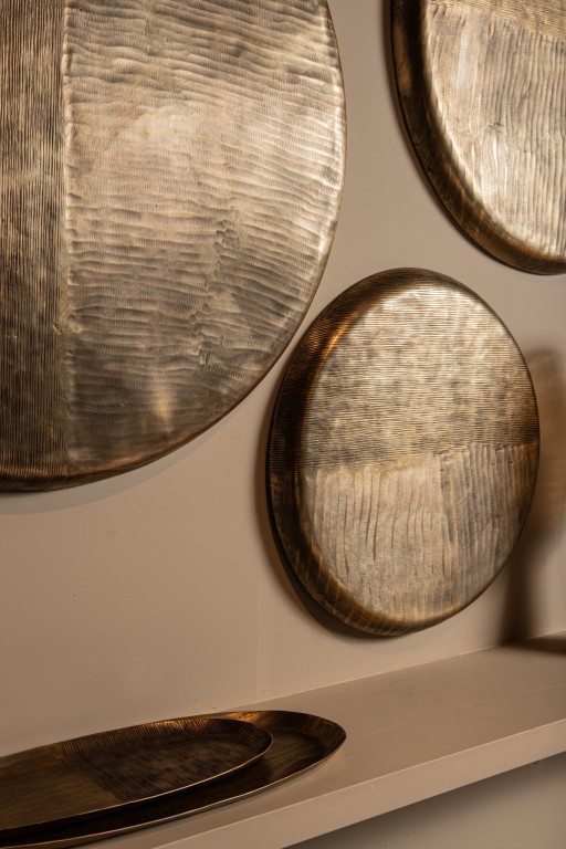 Jowad Antique Gold Alu Sheet Wall Panel Ribbed L