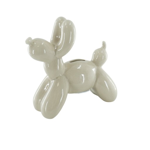 Ornament- Spaarpot Ballon Hond- Keramiek- Zand-17x7x17cm