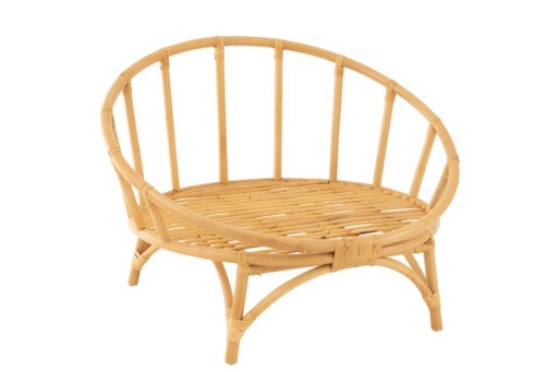 J-Line chair + cushion - jute/textile - natural/white