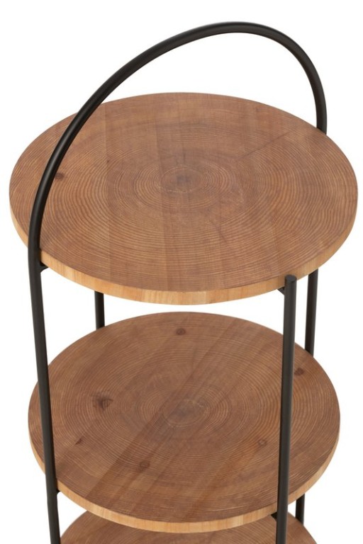 J-Line Rack Mia MDF/Iron Natural Black