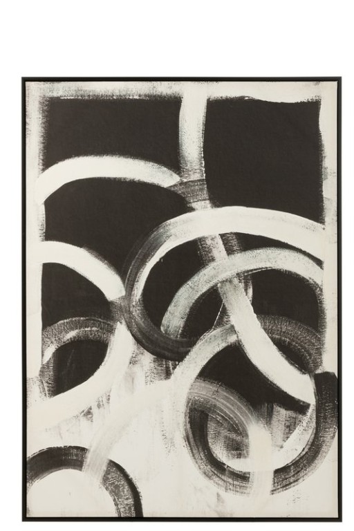 J-Line Wall Decoration Abstract Canvas/Poly Black/White