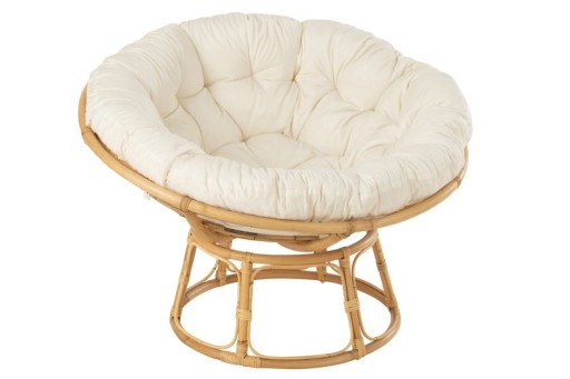 J-Line Sofa Celine + Kussen Rotan Naturel 