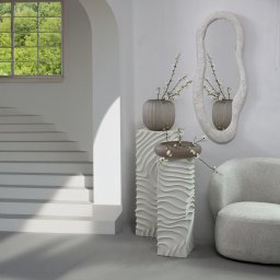 Isaiah White Mdf Pedestal Wavy Design SV2