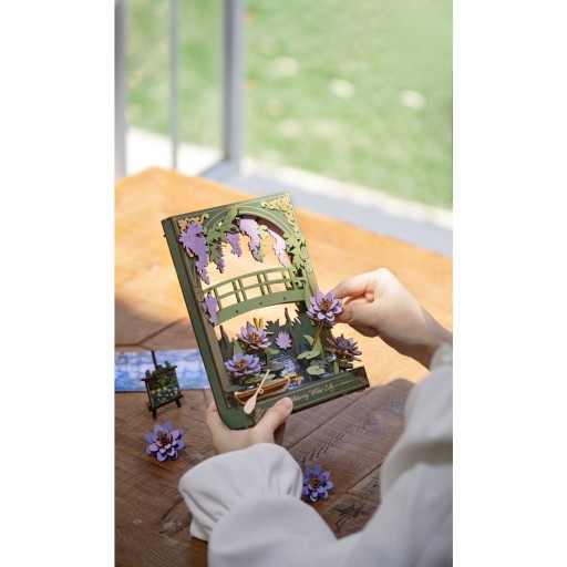 Robotime, 3D Houten Puzzel, Glittering Water Lily, TH001, 16,5x8X21,5 cm