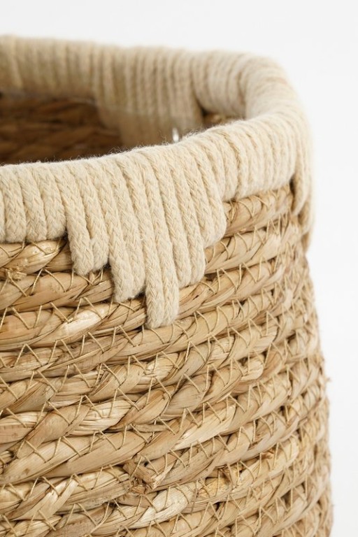 Jorck Plant Basket - Set of 3 - H24 x Ø26 cm - Seagrass - Beige, Brown