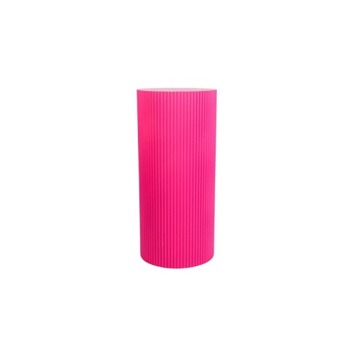 Side Table / Pillar- Cylinder - MDF - Neon Pink - 30x65cm
