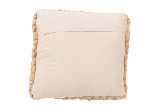 J-Line cushion Knitted Acrylic - polyester - cream