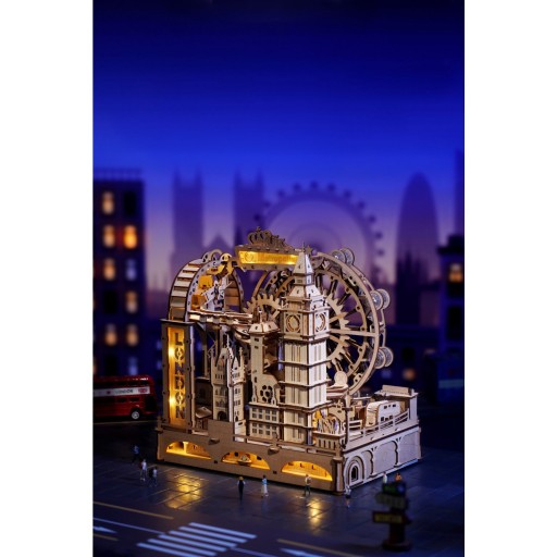 Robotime, 3D DIY Houten Modelbouwpakket Marble Travel "London", Marble Spaceport, EGB01, 22,5x15,5x23,5cm