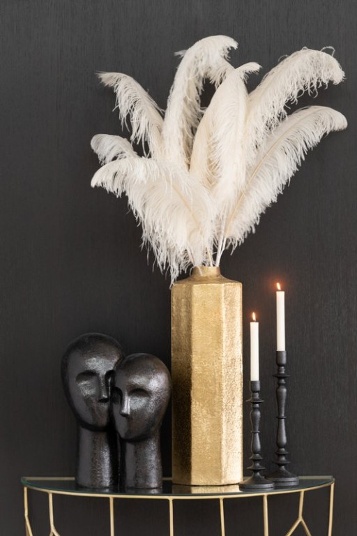 J -Line Vase Square - Metal - Gold - Large - 55 cm high