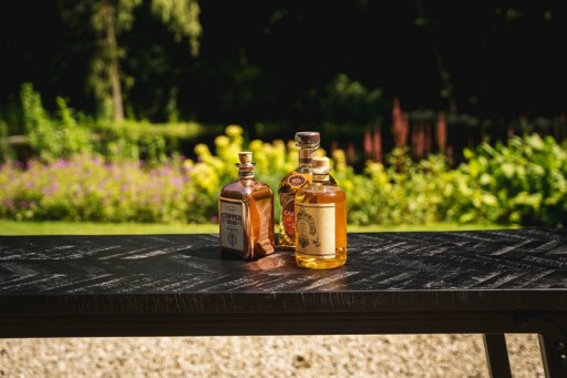 The Herringbone High Table - Black - 140cm