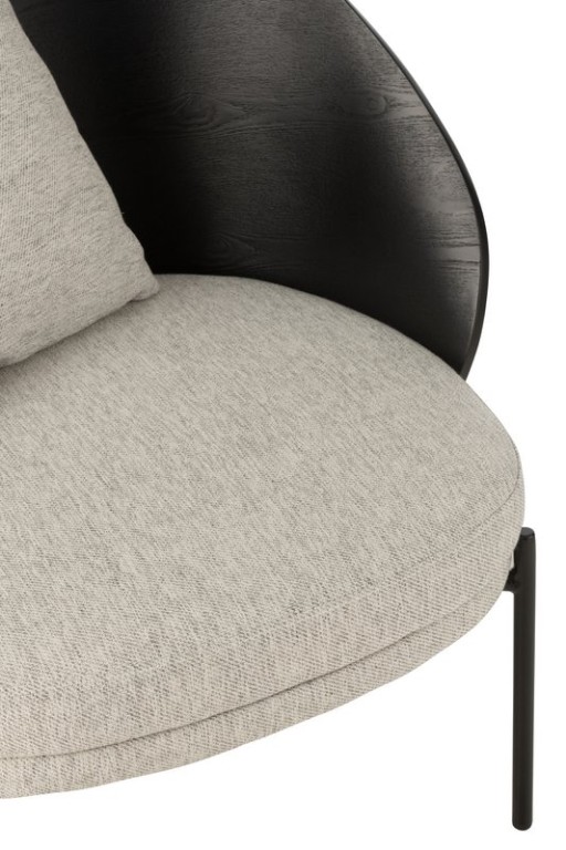 J-Line Lounge Chair Lone Wood/Metal Black/Grey