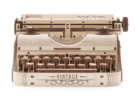 3D Wooden Puzzle Vintage Typewriter, Eco Wood Art, 465, 27x23.2x14.6CM