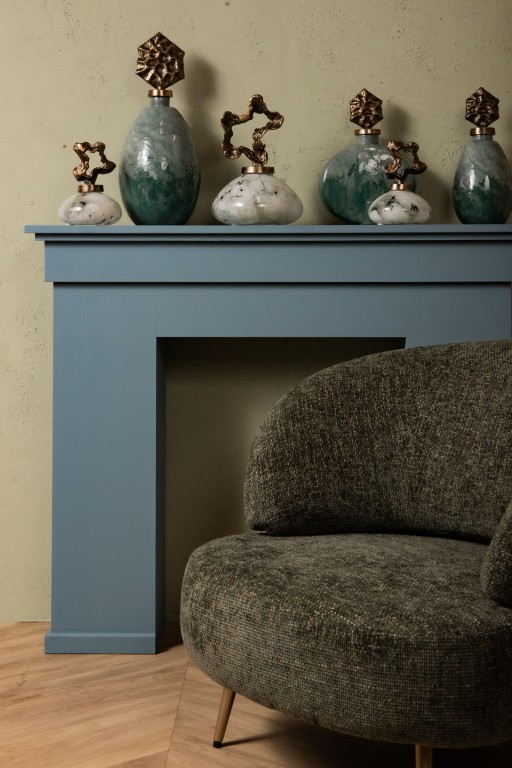 Maryan Pearl Shaped Alu Casted Statue Brass Lid L