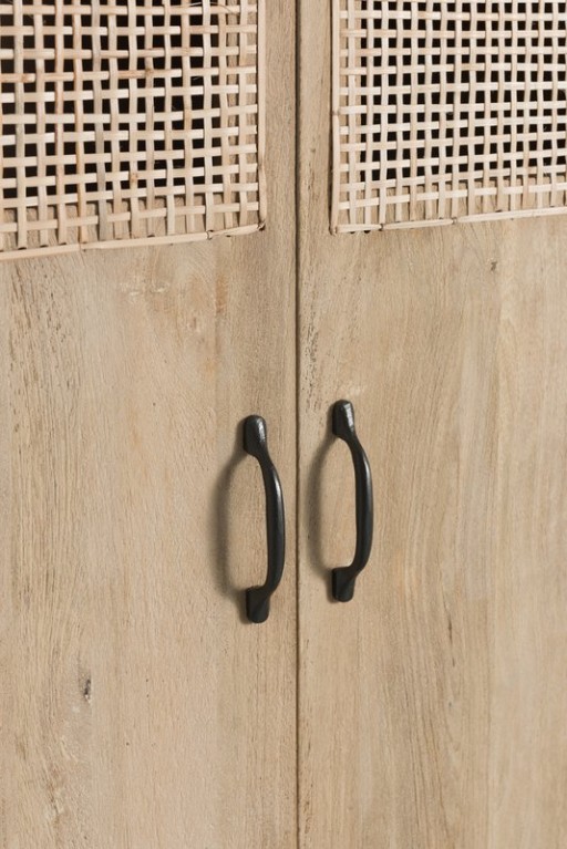 J-Line cabinet Woven - 3 doors + 4 drawers - wood - natural