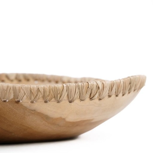 The Tag Me Bowl L | Serveerschaal Naturel | Teak