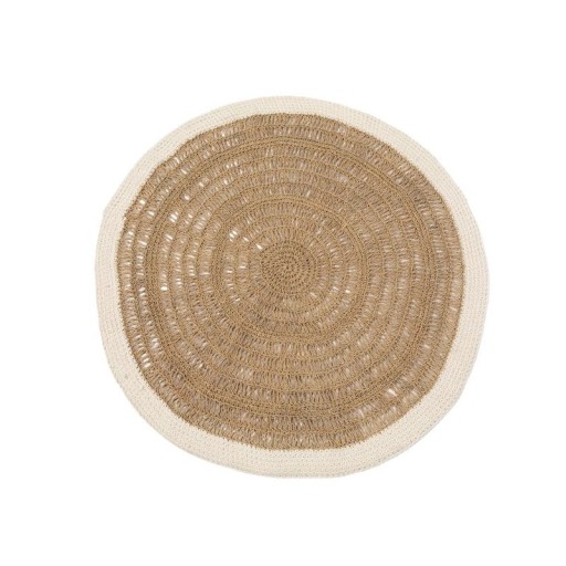 The Seagrass & Cotton Round Carpet | Tapijt Rond | Natural White - 100