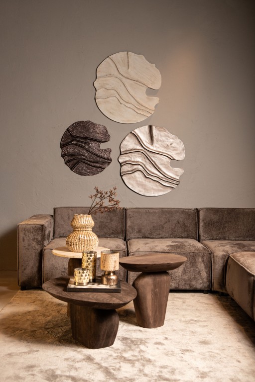 Samraj Brown MDF Wall Panel Wave Structure