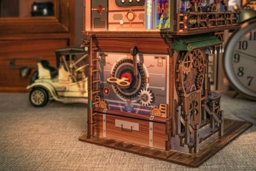 Tone-Cheer DIY 3D Houten Puzzel Desk Bin, Punk Bar, TQ183,15x14x25cm