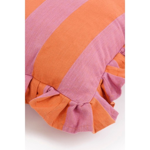 Sierkussen - L45 x B45 x H10 cm - Katoen - Lila, Oranje