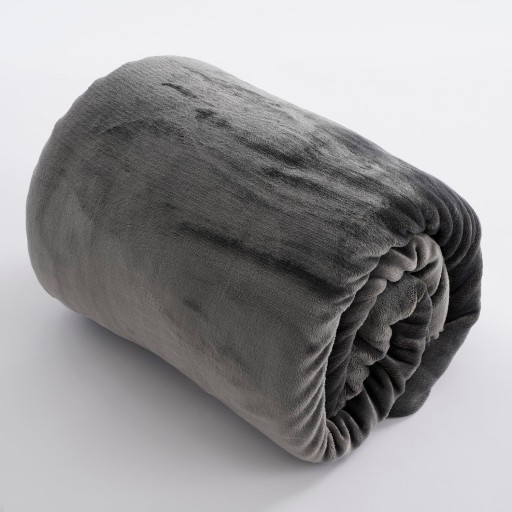 Mardy Fleece Plaid - L200 x B150 cm - Polyester - Antraciet