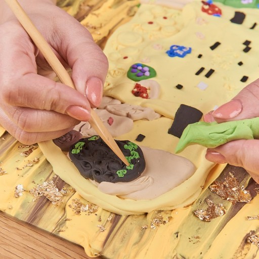 Okto clay 3D DIY Artwork with foam clay, Kiss, 10006,30x40cm