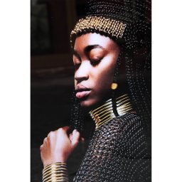 Melani Glass Art Wall Picture Ethnic Women