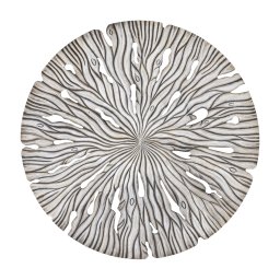 Bonte Crèmekleurig MDF Wandpaneel | Wavy Carved Round L