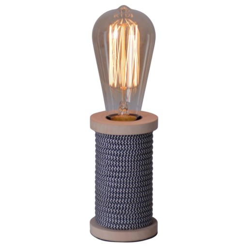 Table lamp max. 12cm high, decorative table lamp made of metal and plastic and textile material in black, white, E27 socket, table lamp for dining room, kitchen, children's room, hallway