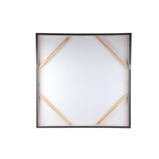 Asante Brown Canvas Painted Wallpanel Square Frame