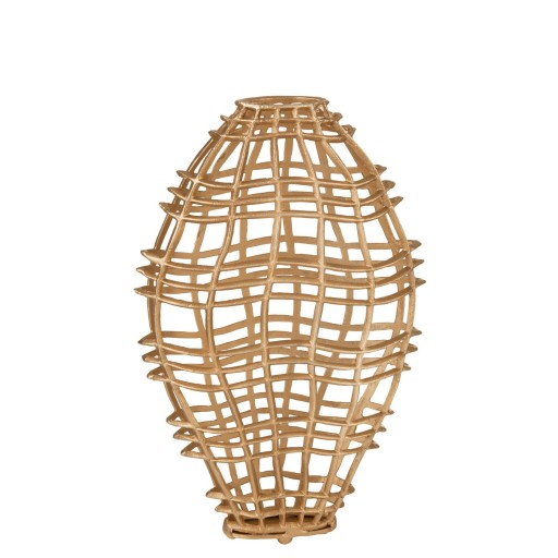 J-Line vaas Deco Spijlen - aluminium - goud - large - 82 cm hoog