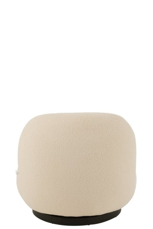 J-Line Lounge Chair Snow Poplar Wood/Foam White/Black