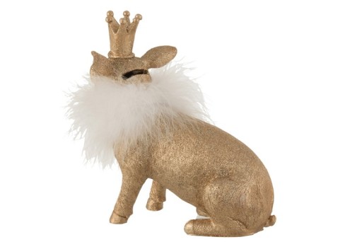 J-Line Pig Crown Poly Gold Large