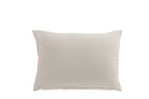 J-Line cushion Rectangular Mirror rain - textile - white