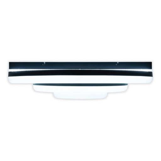 LED CCT ceiling light "Circulo" made of black metal and sand-colored plastic Ø 60 cm