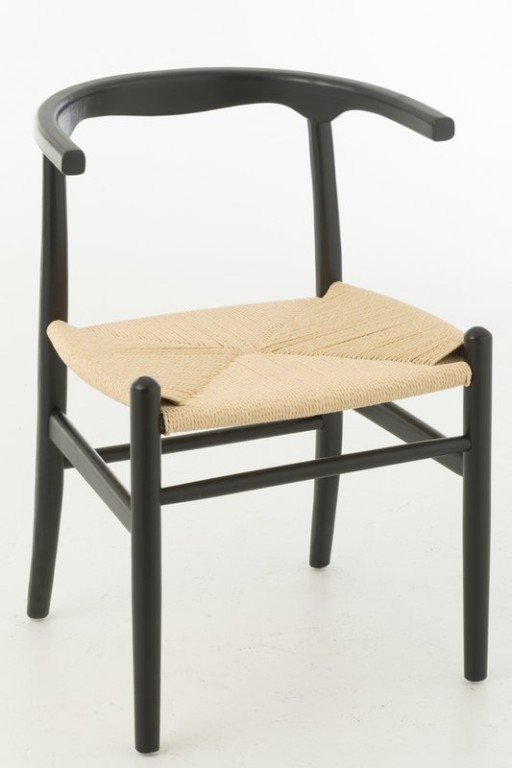J-Line Chair Tone Beech Wood/Rope Black