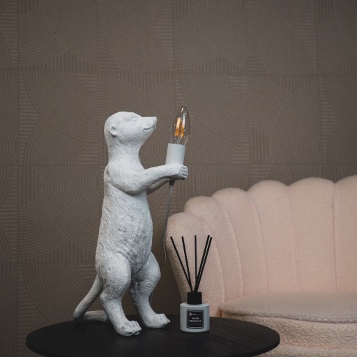 Lamp - Meerkat - Polyresin - Zand - 15x10x38cm
