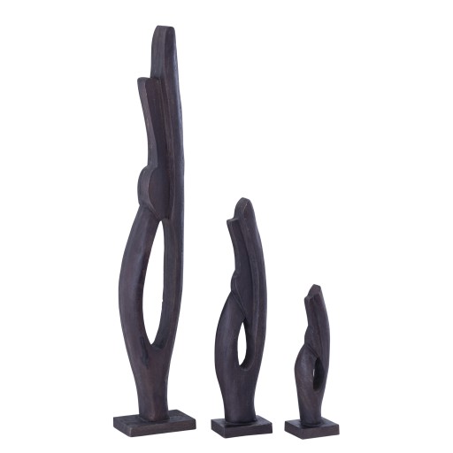 Rodi Brown Mango Wood Rabbit Shaped Statue Open S