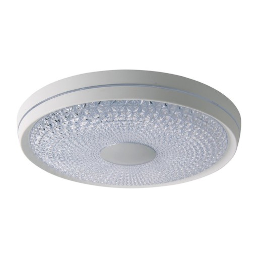 LED ceiling light "Boise" Ø 51 cm with many functions, made of metal and plastic, white, with integrated LEDs, lighting for living rooms or office