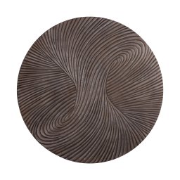 Wiktor Brown MDF Round Wallpanel Swirl Carved M