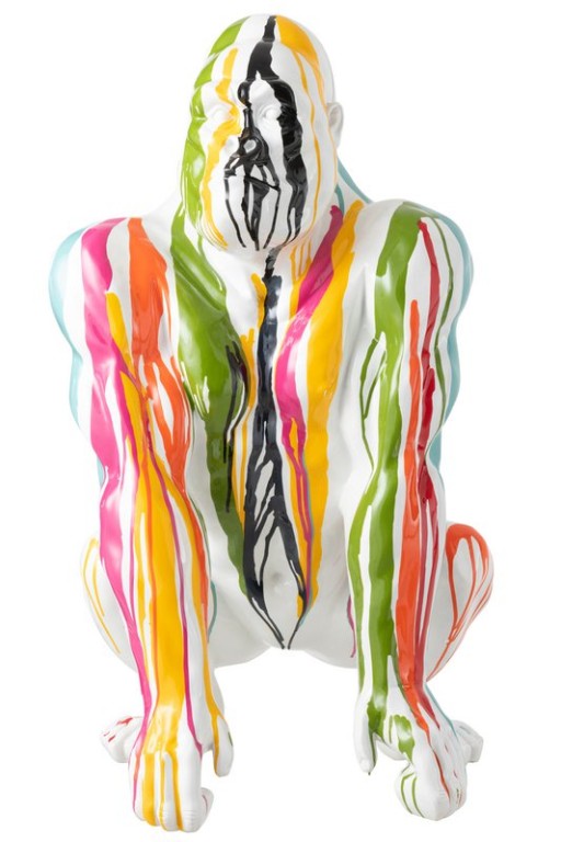 J-Line figure Gorilla Painting - polyresin- mix