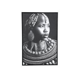 Romaan Black Polyester Painting Rectangle Woman S