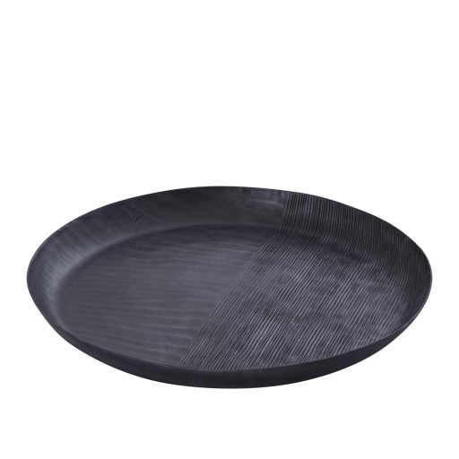 Jowad Graphite Alu Sheet Bowl Ribbed Round L